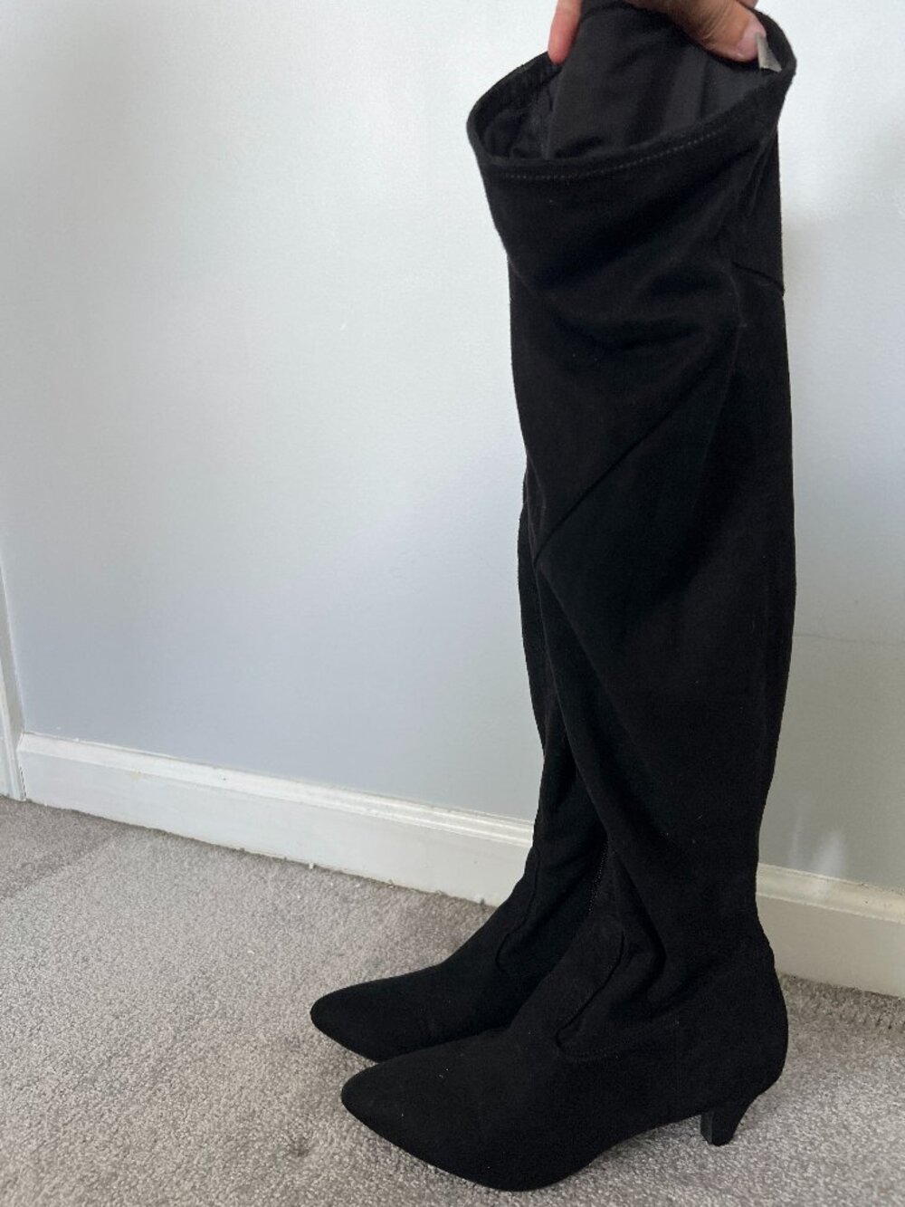 IMPO Black Stretch Over-The-Knee Boots 7M